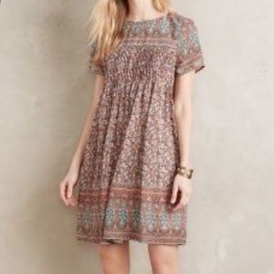 Anthropologie KAS New York Floral Babydoll Dress